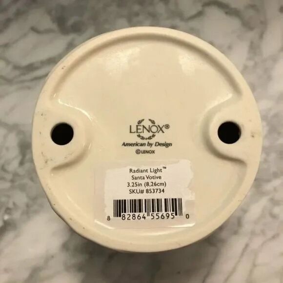 Lenox Bisque Porcelain Radiant Light Santa Votive Candle Holder - Picture 5 of 5